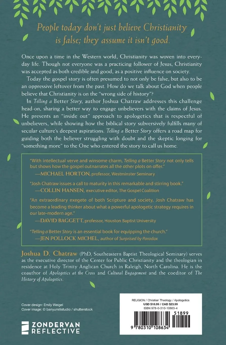 Rückseite: 9780310108634 | Telling a Better Story | Josh D Chatraw | Taschenbuch | Englisch