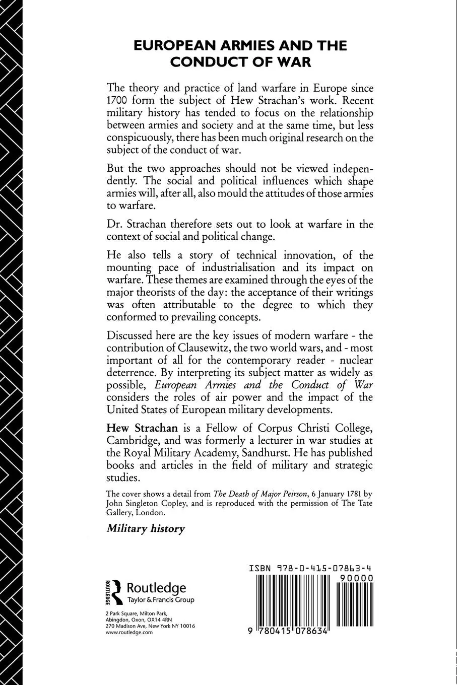 Rückseite: 9780415078634 | European Armies and the Conduct of War | Hew Strachan | Taschenbuch
