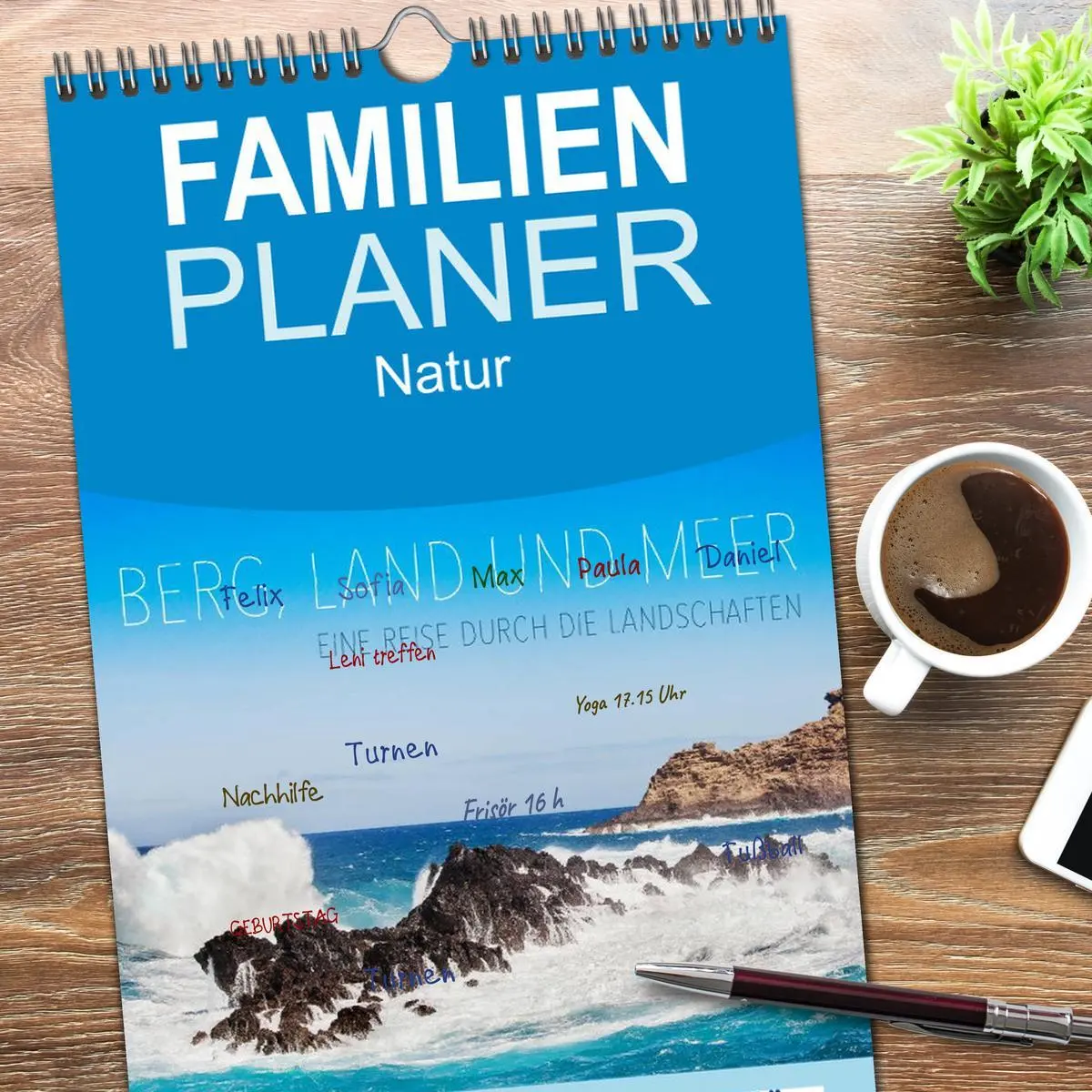 Bild: 9783516518634 | Familienplaner 2026 - Berg, Land und Meer - Eine Reise durch die...