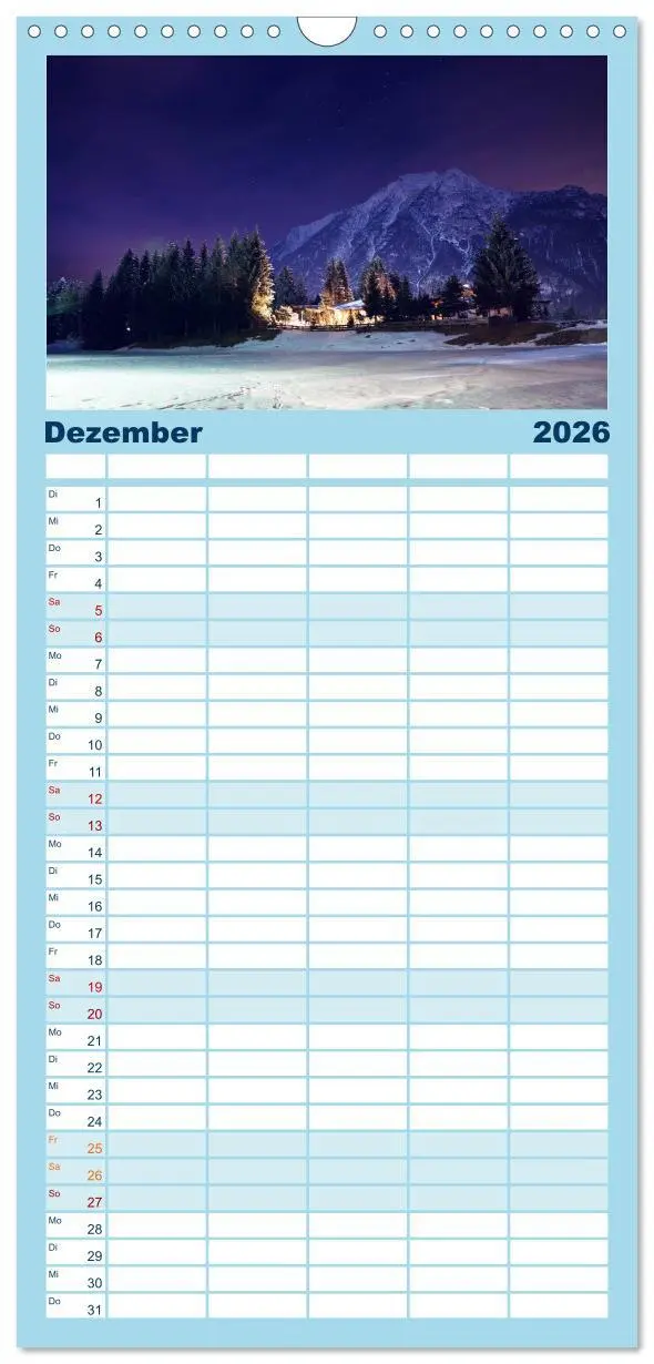 Bild: 9783516518634 | Familienplaner 2026 - Berg, Land und Meer - Eine Reise durch die...