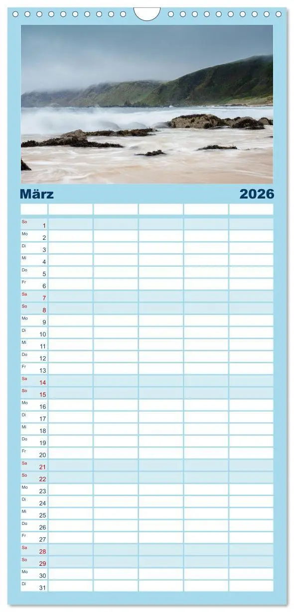 Bild: 9783516518634 | Familienplaner 2026 - Berg, Land und Meer - Eine Reise durch die...