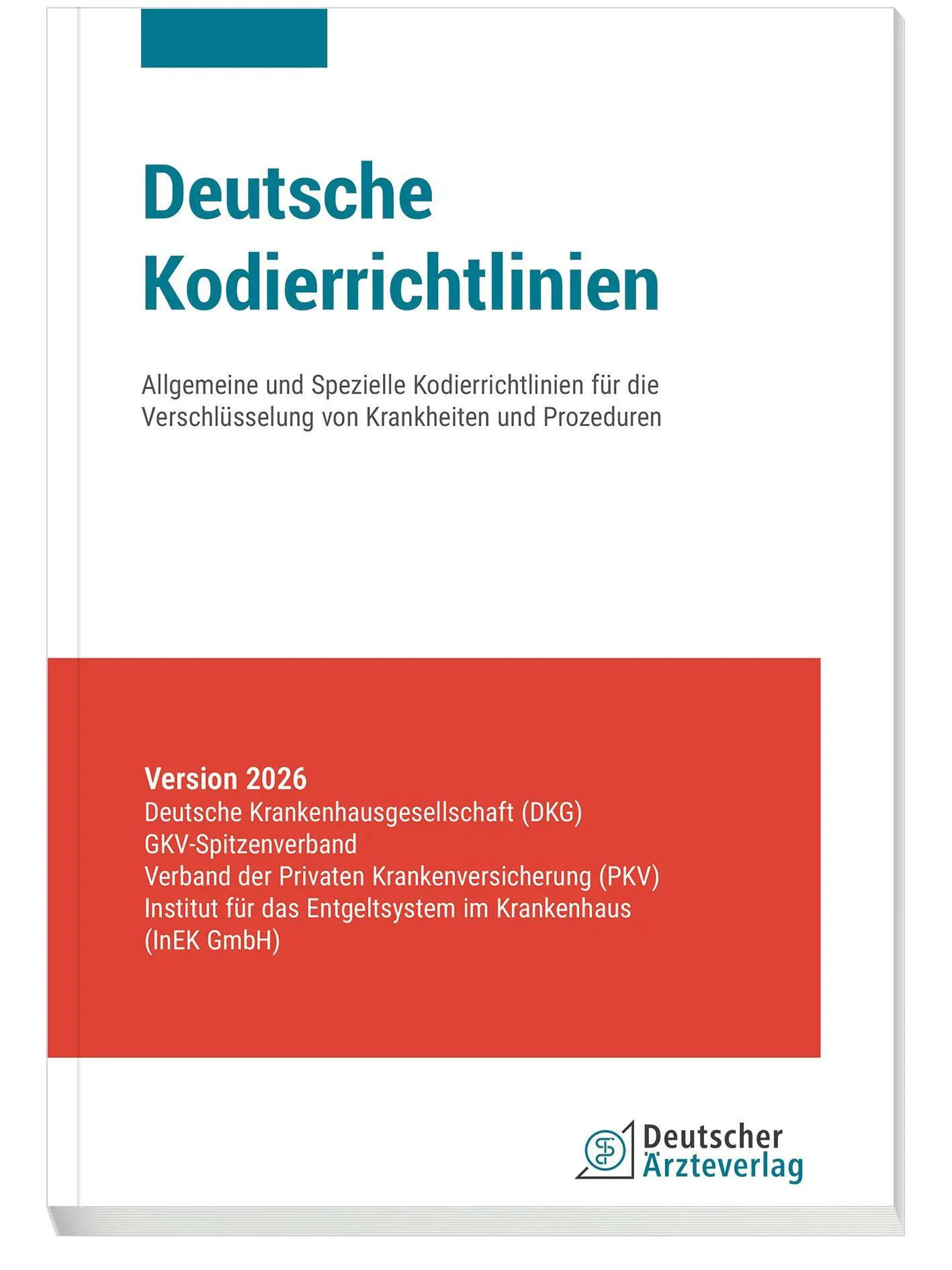 Cover: 9783769138634 | Deutsche Kodierrichtlinien Version 2026 | Krankenversicherung (u. a.)