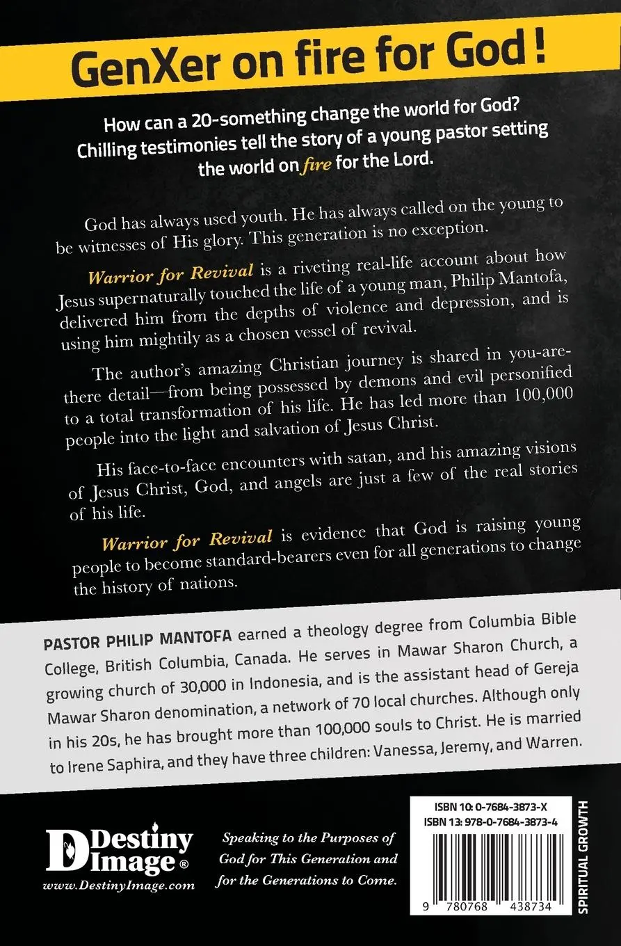 Rückseite: 9780768438734 | Warrior for Revival | The Life Story &amp; Principles of Philip Mantofa