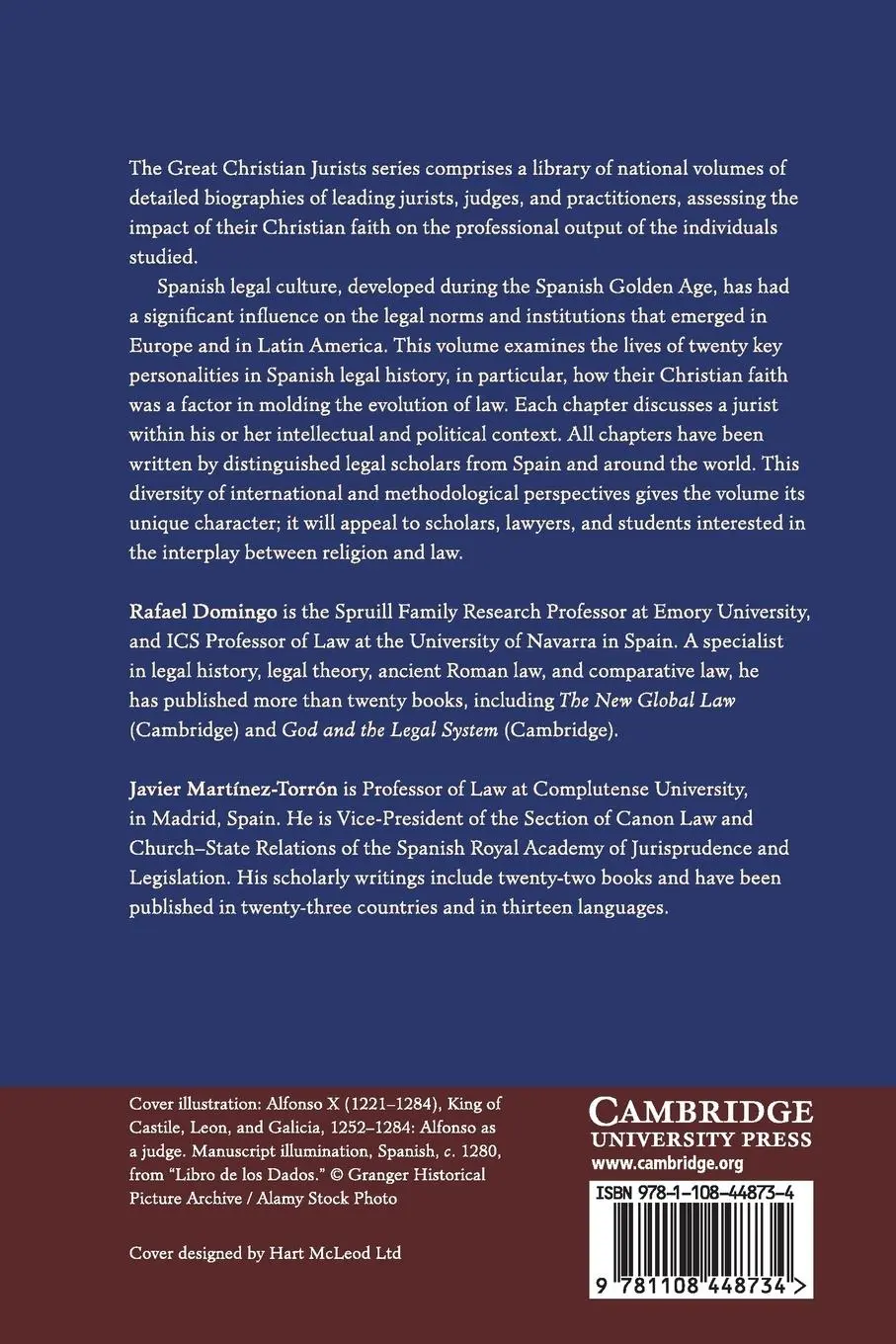Rückseite: 9781108448734 | Great Christian Jurists in Spanish History | Rafael Domingo (u. a.)