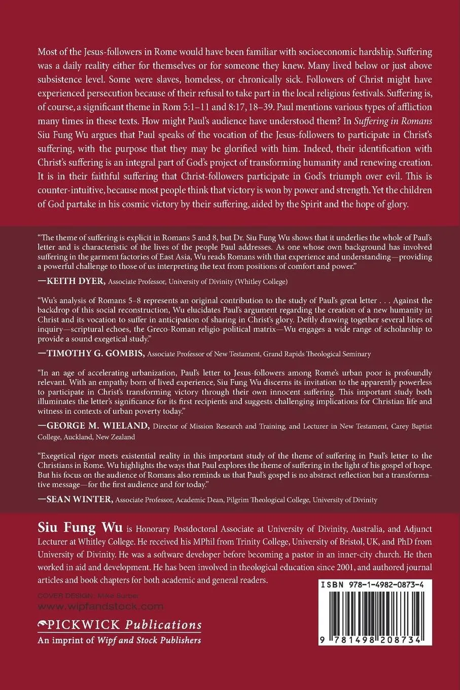 Rückseite: 9781498208734 | Suffering in Romans | Siu Fung Wu | Taschenbuch | Englisch | 2015