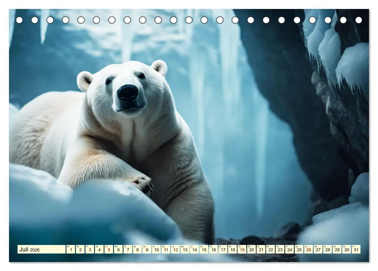 Bild: 9783457418734 | Eisbären im Fokus (Tischkalender 2026 DIN A5 quer), CALVENDO...