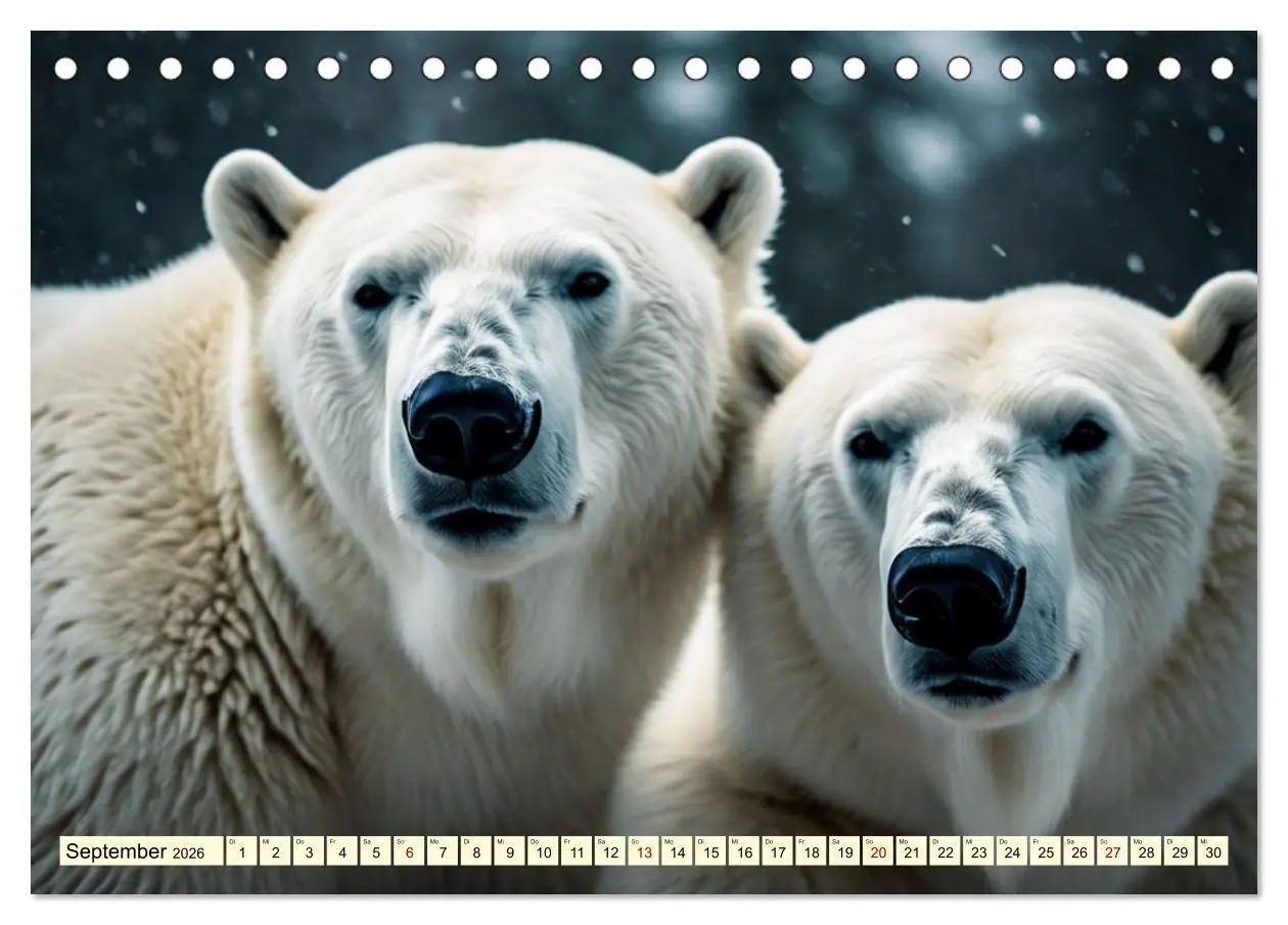 Bild: 9783457418734 | Eisbären im Fokus (Tischkalender 2026 DIN A5 quer), CALVENDO...