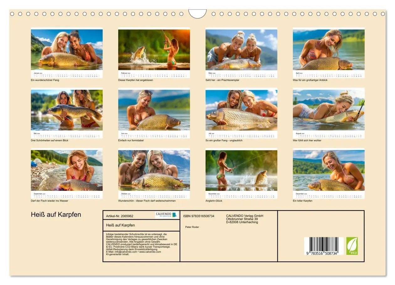 Bild: 9783516508734 | Heiß auf Karpfen (Wandkalender 2026 DIN A3 quer), CALVENDO...