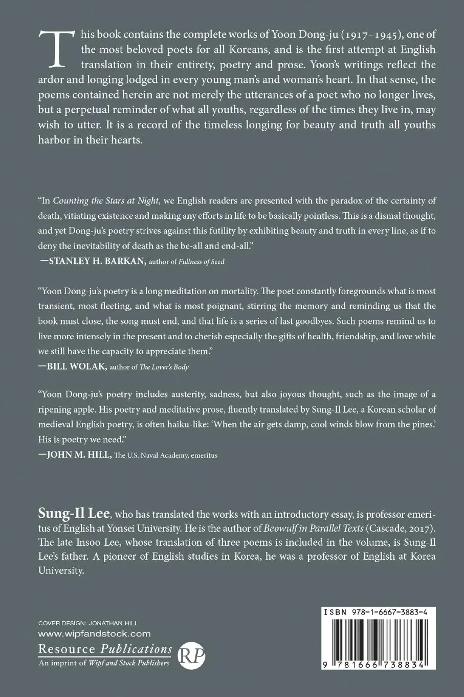 Rückseite: 9781666738834 | Counting the Stars at Night | Yoon Dong-Ju | Taschenbuch | Englisch