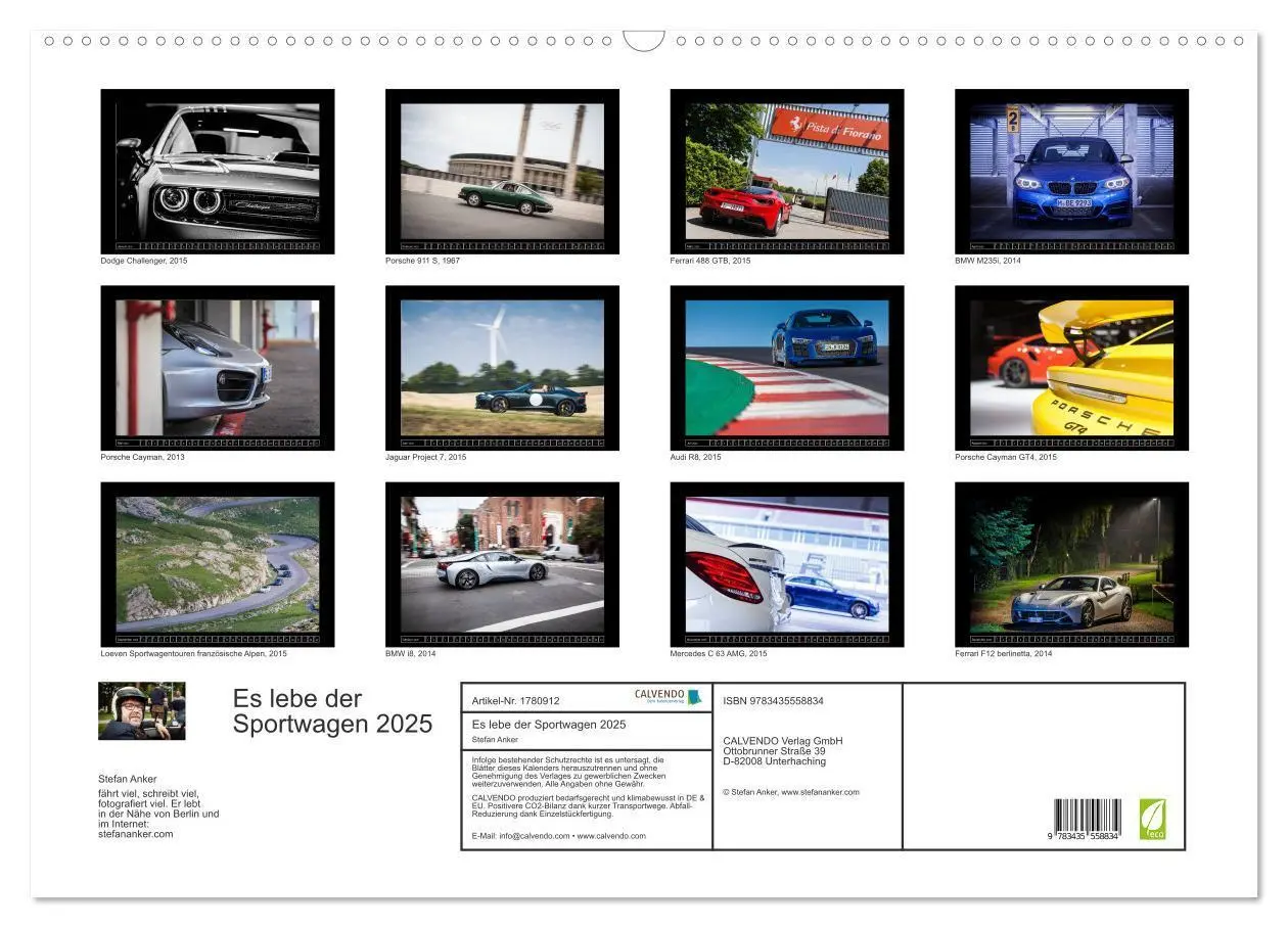 Bild: 9783435558834 | Es lebe der Sportwagen 2025 (Wandkalender 2025 DIN A2 quer),...