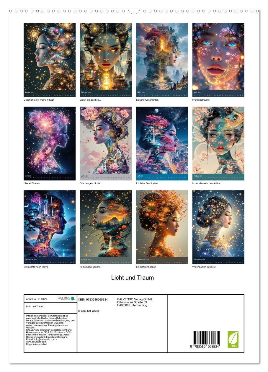 Bild: 9783516668834 | Licht und Traum (hochwertiger Premium Wandkalender 2026 DIN A2...
