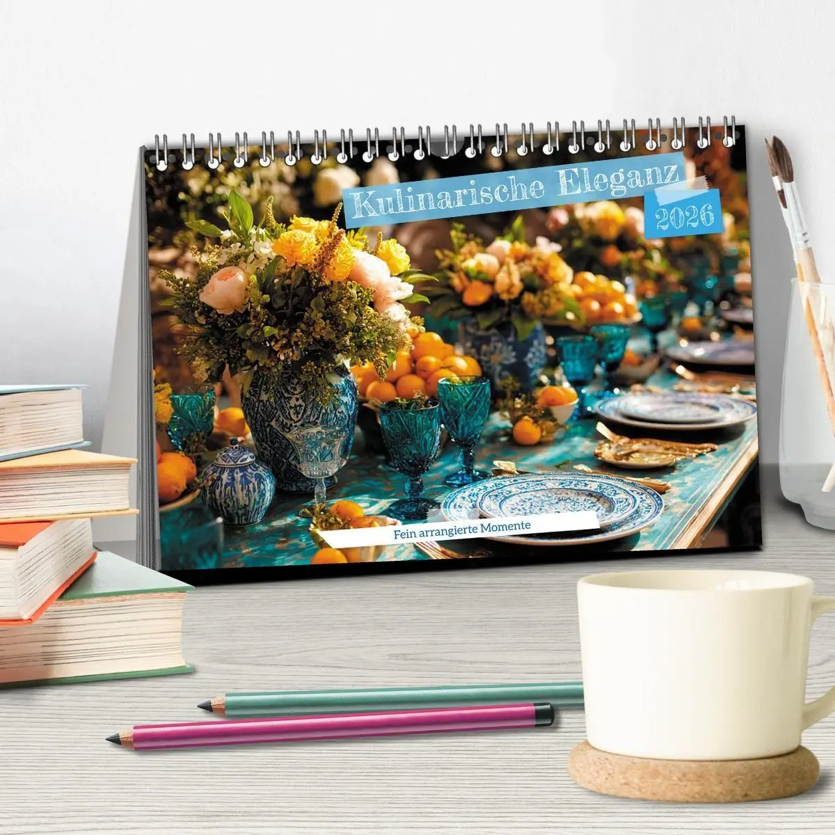 Bild: 9783516738834 | Kulinarische Eleganz (Tischkalender 2026 DIN A5 quer), CALVENDO...