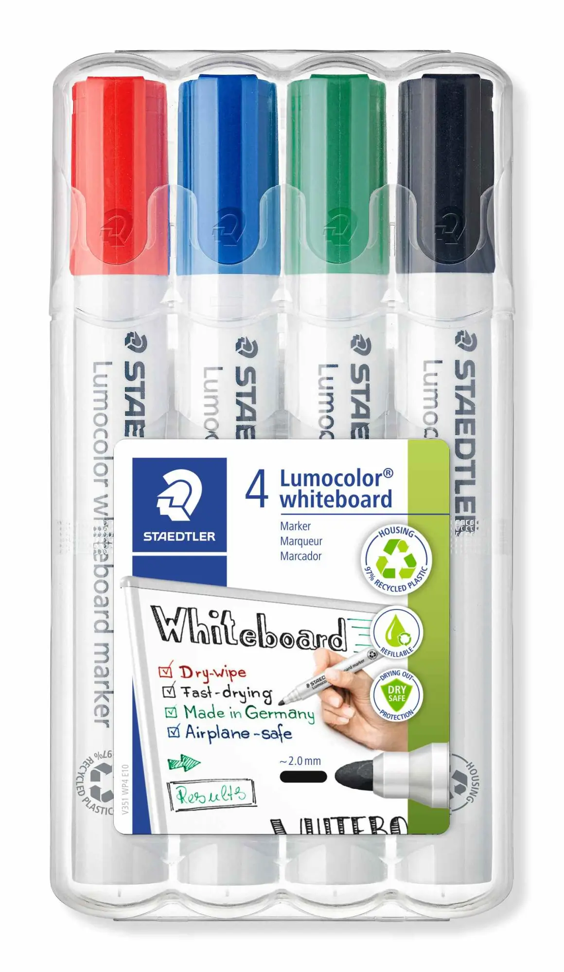 Cover: 4007817328934 | STAEDTLER Whiteboard-Marker Lumocolor 351 Rundspitze, 4er Set | 2024