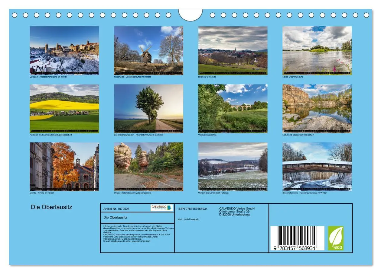 Bild: 9783457568934 | Die Oberlausitz (Wandkalender 2026 DIN A4 quer), CALVENDO...
