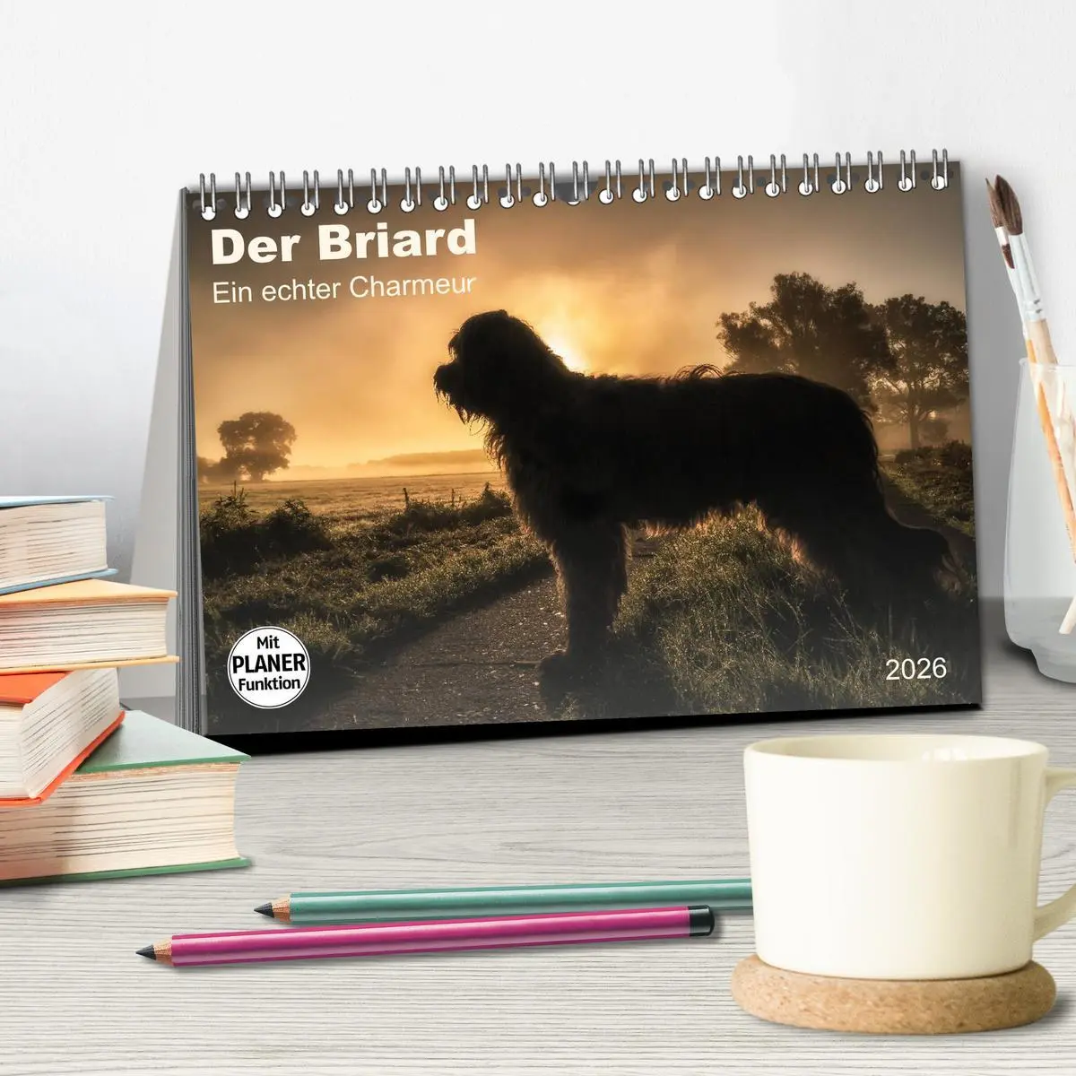Bild: 9783457948934 | Der Briard 2026 - Ein echter Charmeur (Tischkalender 2026 DIN A5...