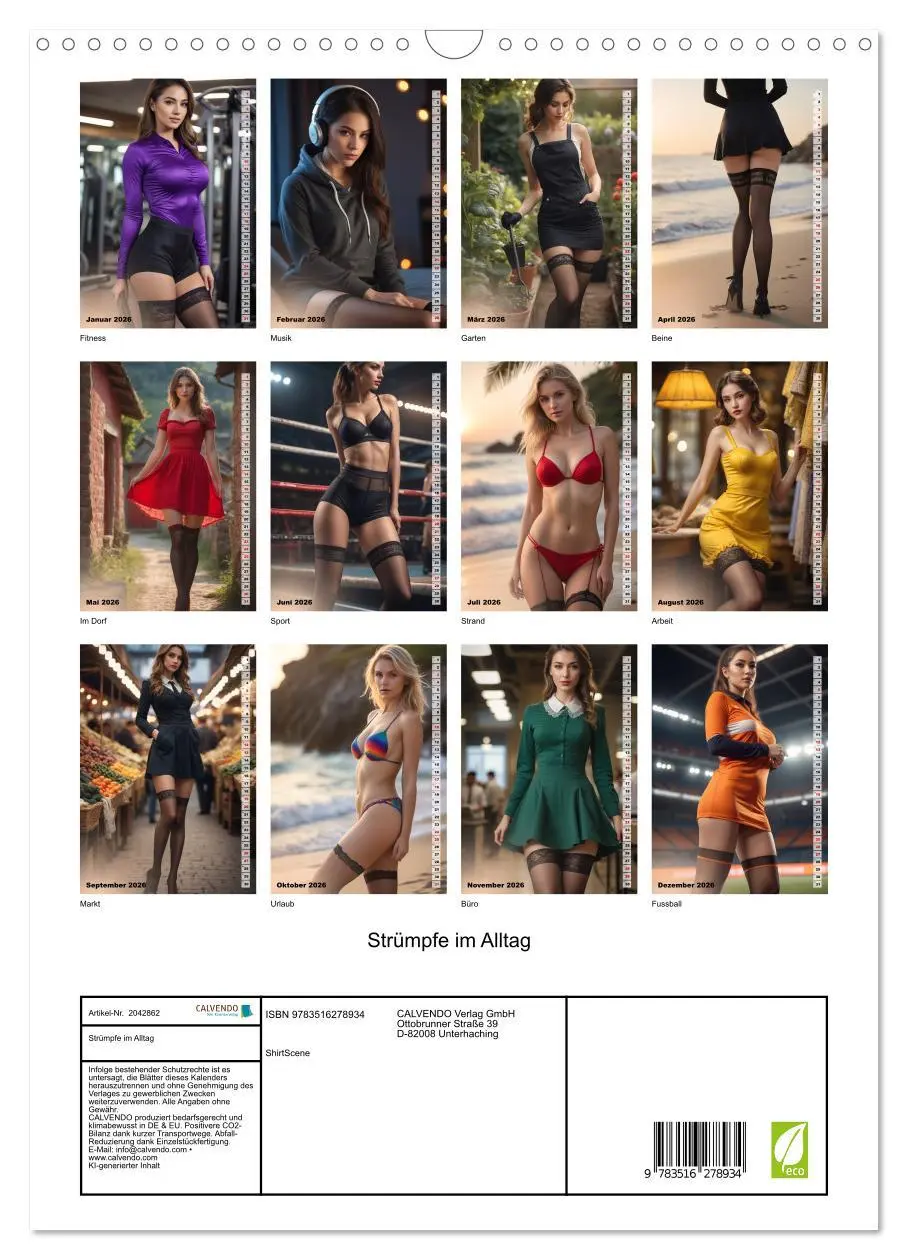 Bild: 9783516278934 | Strümpfe im Alltag (Wandkalender 2026 DIN A3 hoch), CALVENDO...
