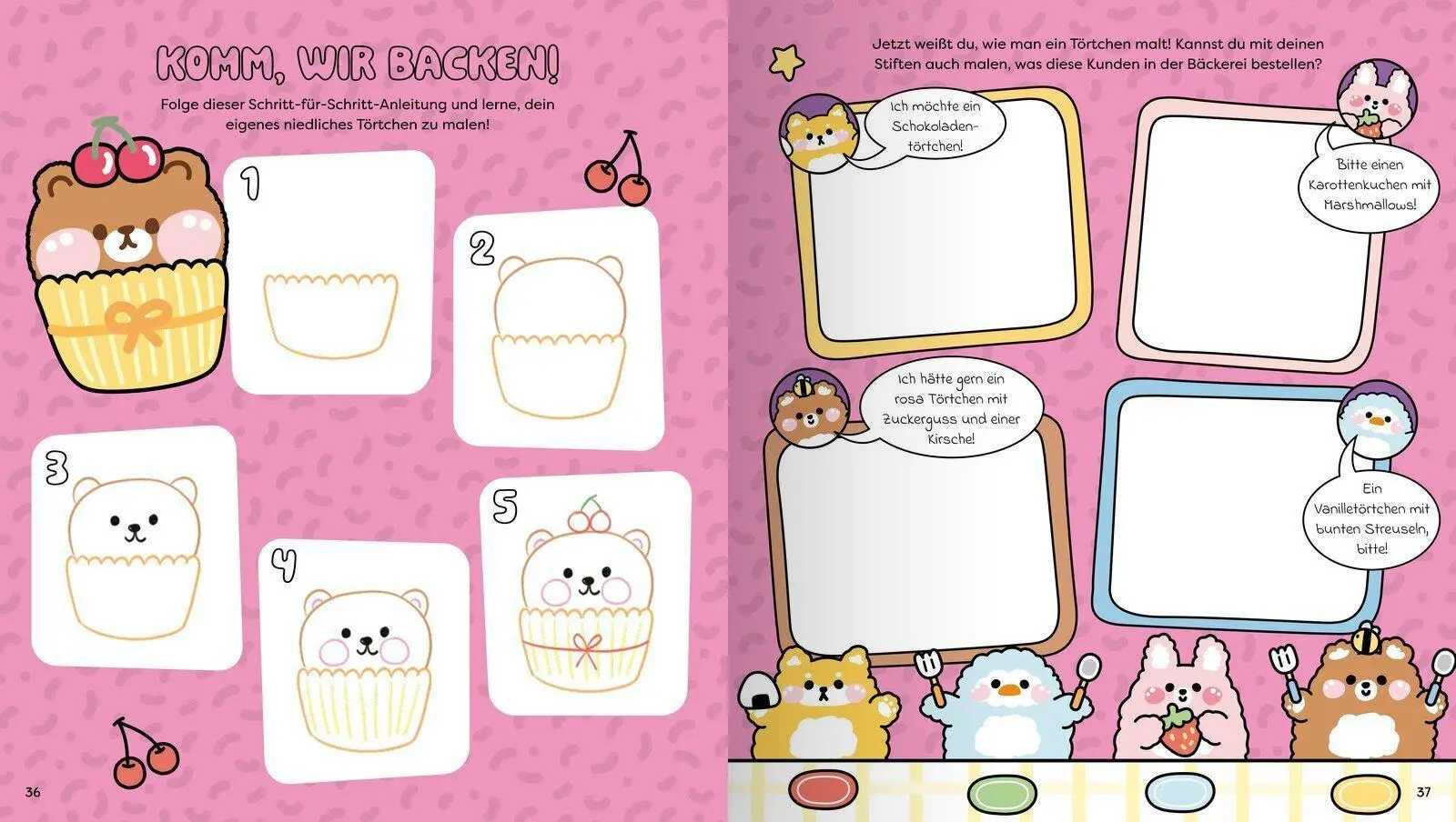 Bild: 9783741528934 | Cupcakes Kawaii - Mal-und Rätselbuch | Bruce Em | Taschenbuch | 48 S.