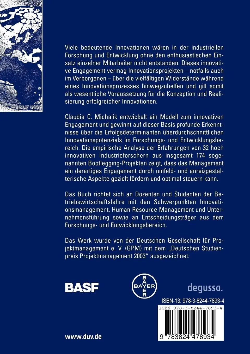 Rückseite: 9783824478934 | Innovatives Engagement | Claudia Michalik | Taschenbuch | xx | Deutsch