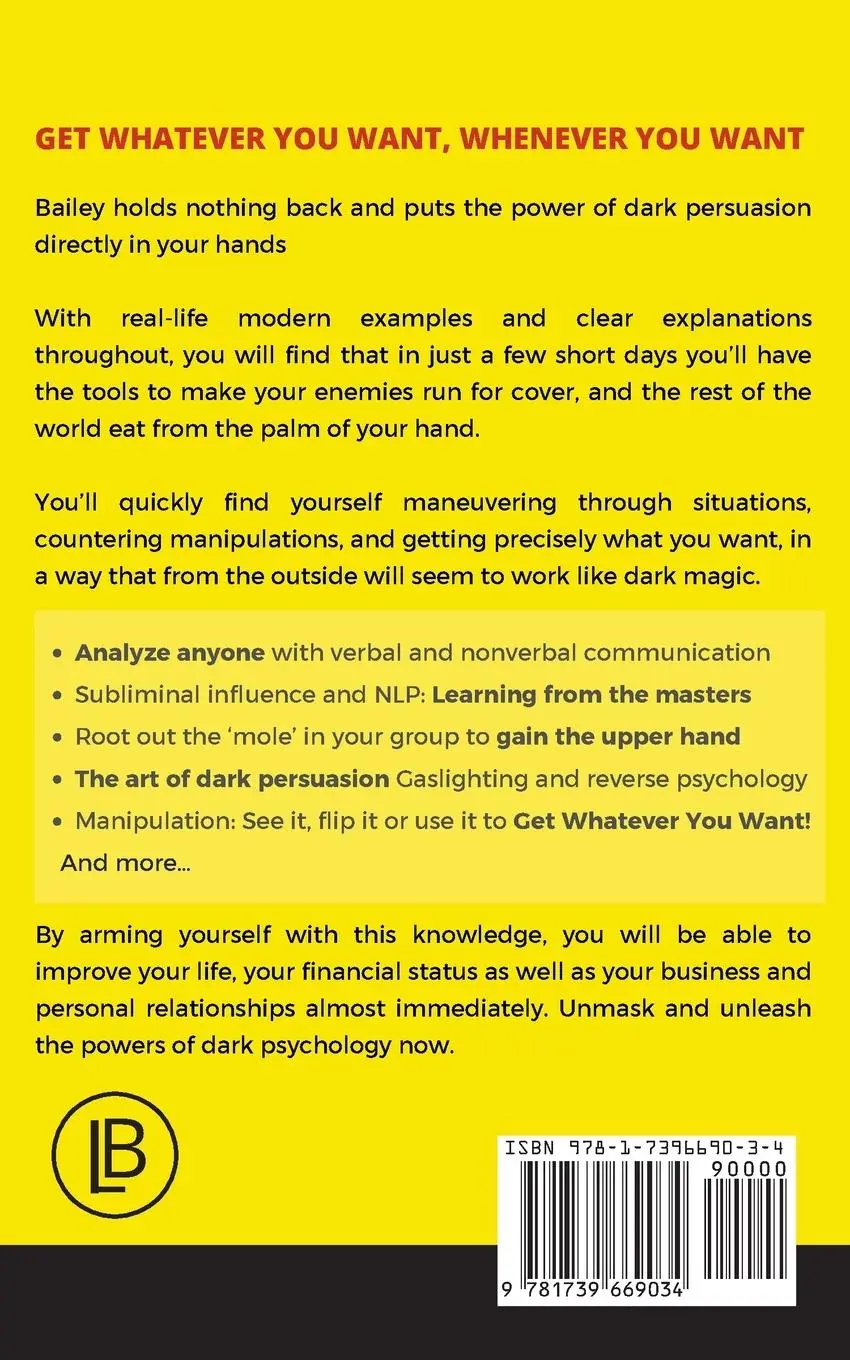 Rückseite: 9781739669034 | Dark Psychology and Manipulation | Lucas Bailey | Taschenbuch | 2022