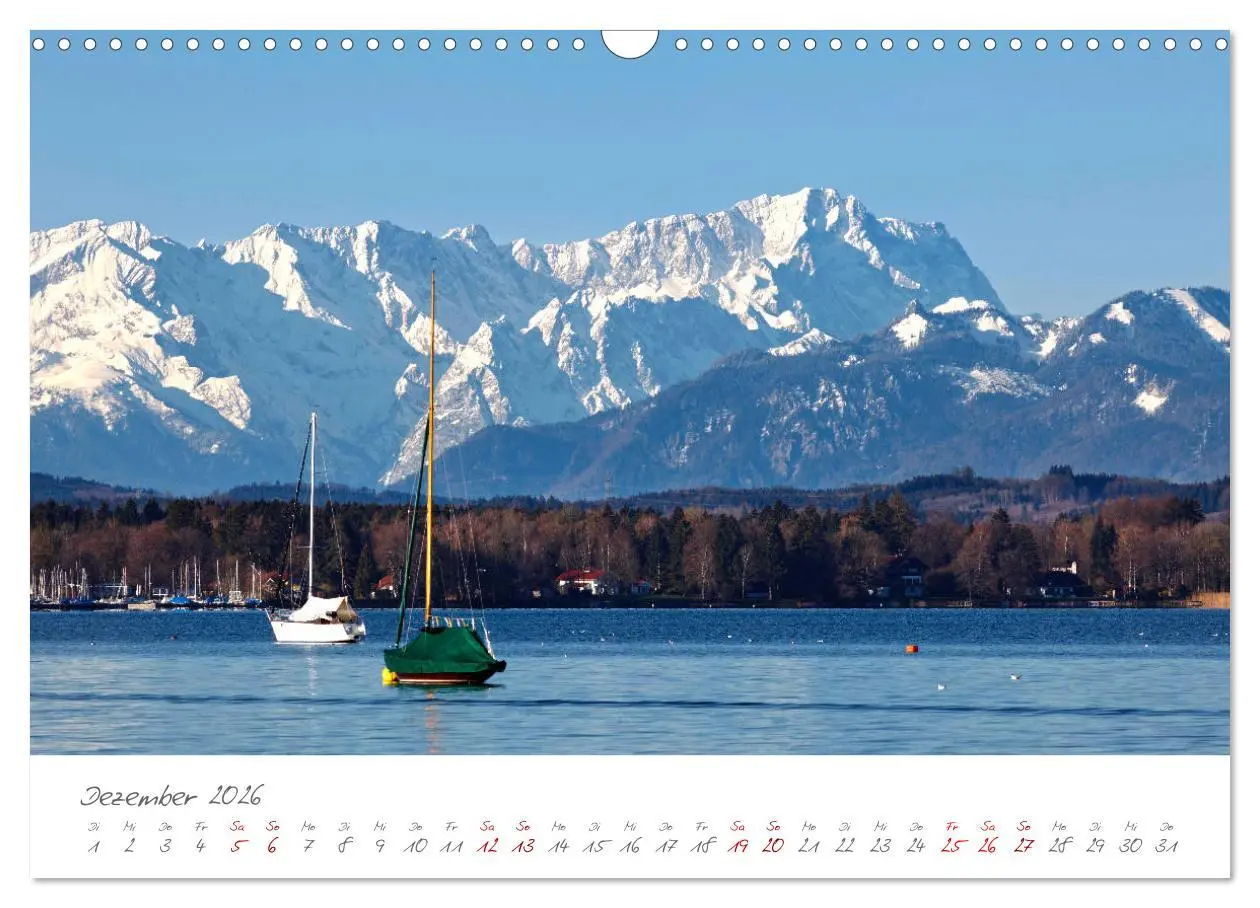 Bild: 9783457769034 | Das Fünf-Seen-Land Oberbayern (Wandkalender 2026 DIN A3 quer),...