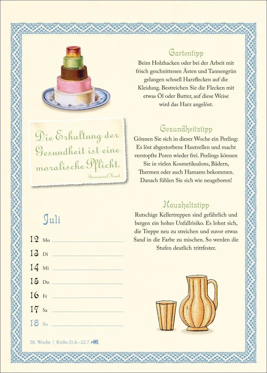 Bild: 9783840039034 | Was Großmutter noch wusste Wochenkalender 2027 - mit Tipps für...