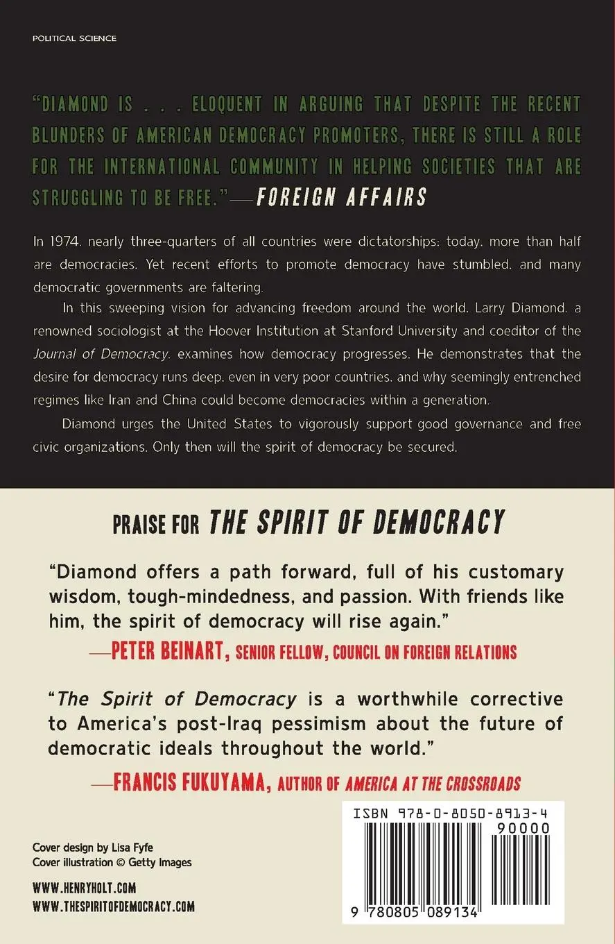 Rückseite: 9780805089134 | Spirit of Democracy | Larry Diamond | Taschenbuch | Englisch | 2009