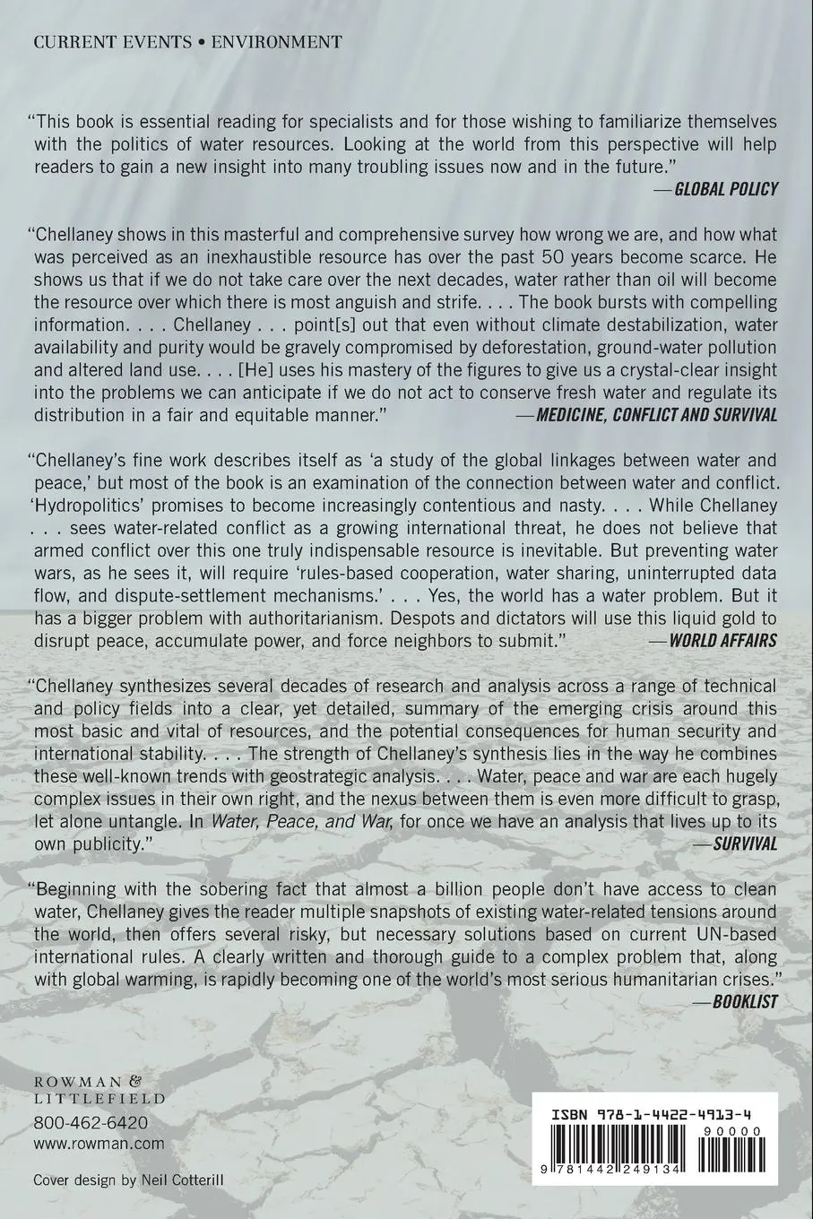 Rückseite: 9781442249134 | Water, Peace, and War | Confronting the Global Water Crisis | Buch