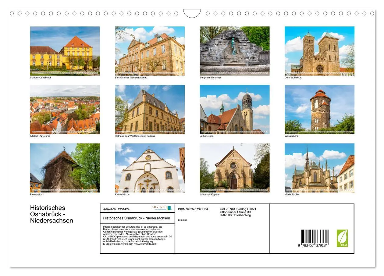 Bild: 9783457379134 | Historisches Osnabrück - Niedersachsen (Wandkalender 2026 DIN A3...