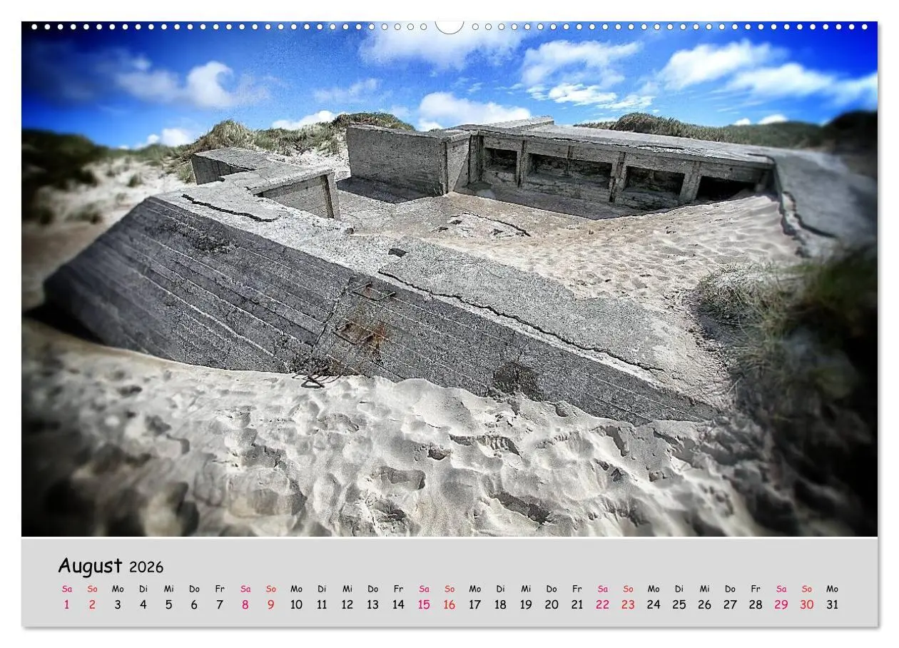 Bild: 9783516089134 | Bunker Zeitzeugen der Geschichte (Wandkalender 2026 DIN A2 quer),...