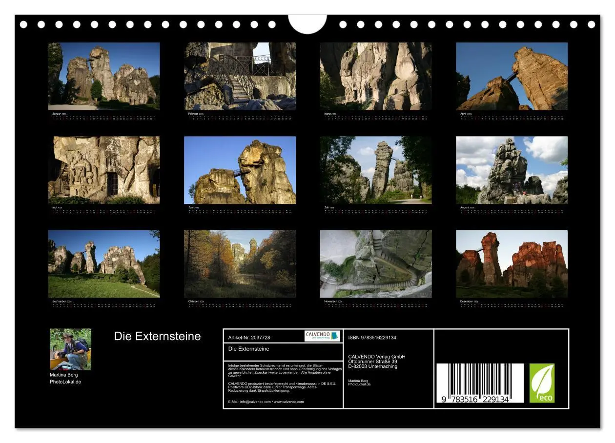 Bild: 9783516229134 | Die Externsteine (Wandkalender 2026 DIN A4 quer), CALVENDO...