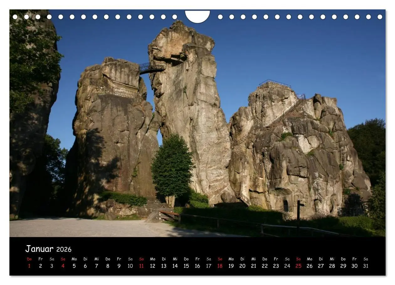 Bild: 9783516229134 | Die Externsteine (Wandkalender 2026 DIN A4 quer), CALVENDO...