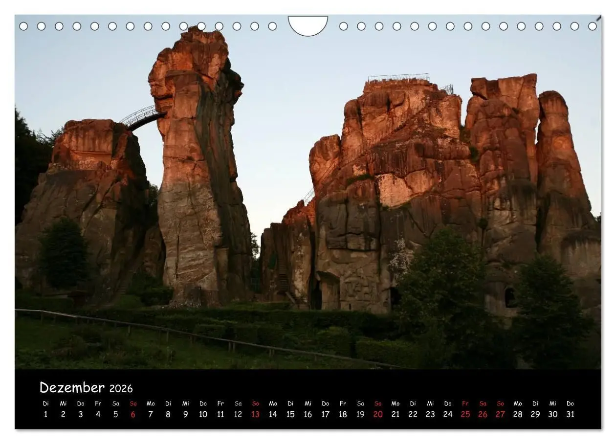 Bild: 9783516229134 | Die Externsteine (Wandkalender 2026 DIN A4 quer), CALVENDO...