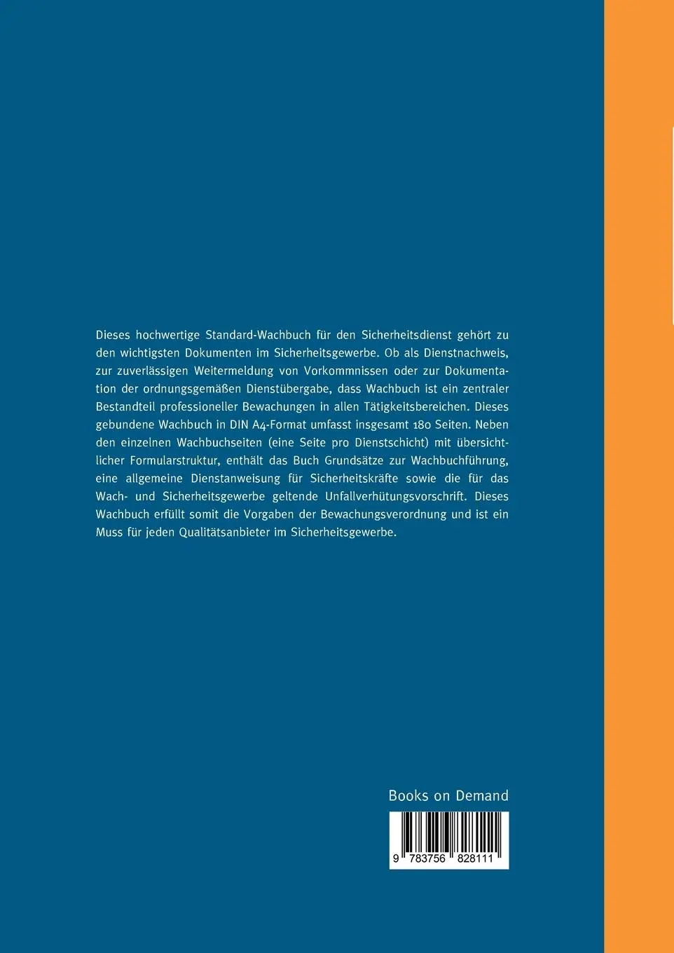 Rückseite: 9783739219134 | Wachbuch Sicherheitsdienst | Kai Deliomini | Taschenbuch | Paperback