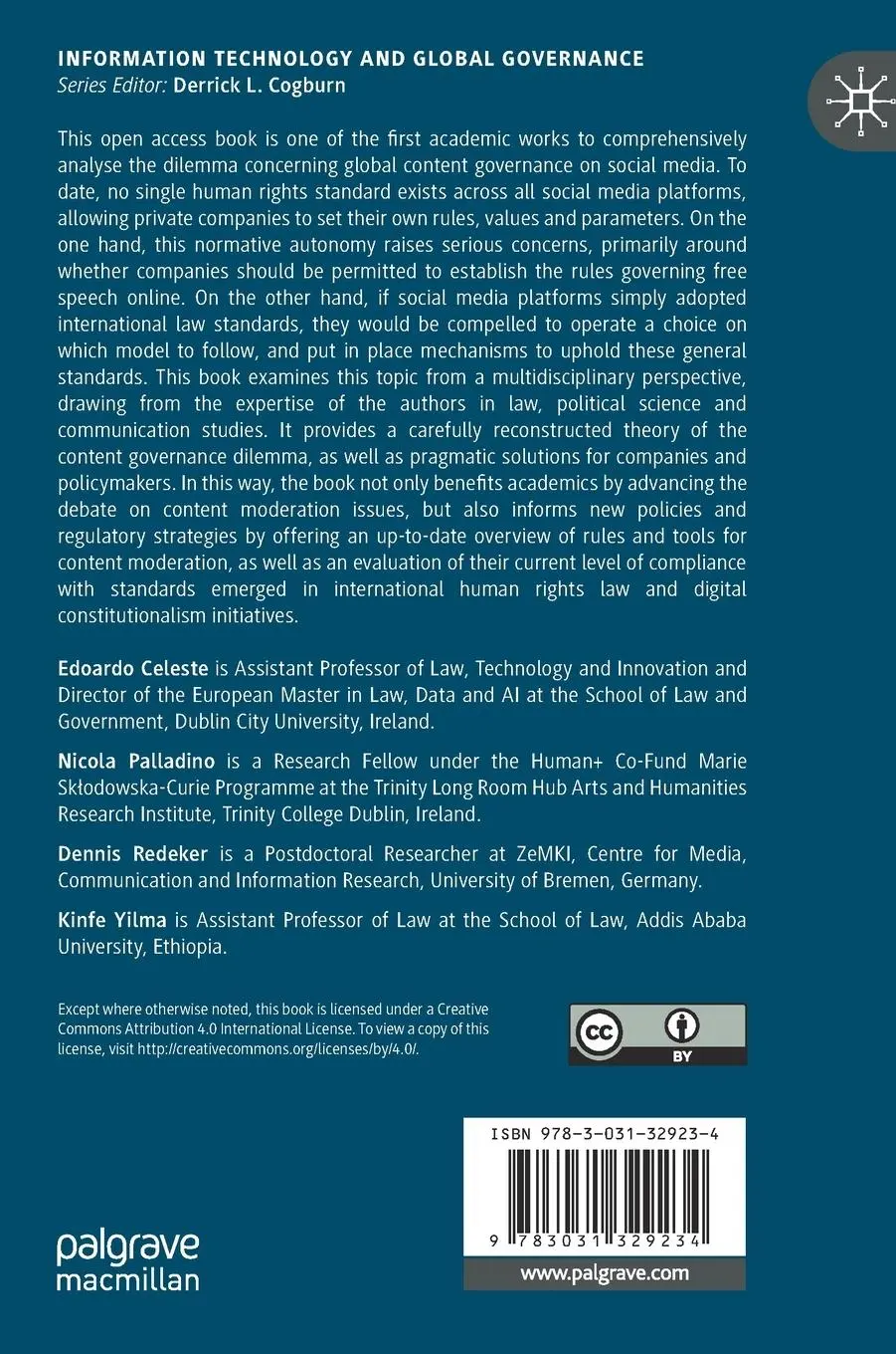 Rückseite: 9783031329234 | The Content Governance Dilemma | Edoardo Celeste (u. a.) | Buch | xv