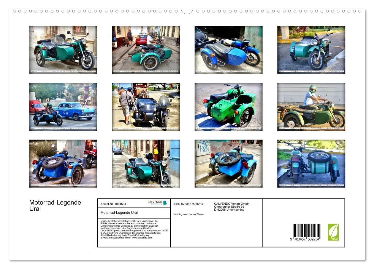 Bild: 9783457509234 | Motorrad-Legende Ural (hochwertiger Premium Wandkalender 2026 DIN...