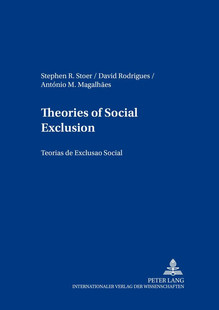 Theories of Social Exclusion- Teorias de Exclusão Social - Stephen Stoer David Rodrigues António M Magalhães Kartoniert (TB)