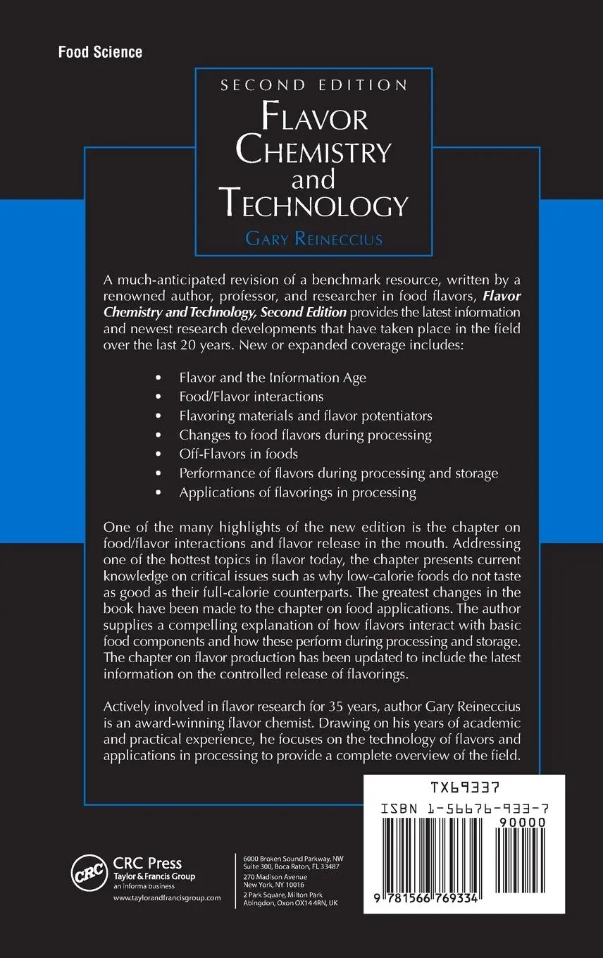 Rückseite: 9781566769334 | Flavor Chemistry and Technology | Gary Reineccius | Buch | Englisch
