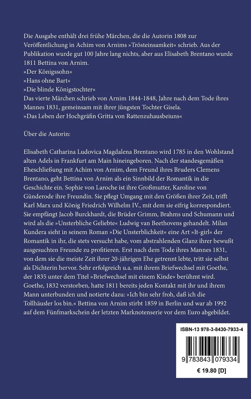 Rückseite: 9783843079334 | Das Leben der Hochgräfin Gritta von Rattenzuhausbeiuns | Arnim | Buch