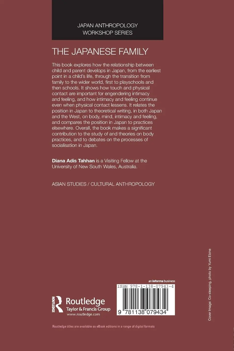 Rückseite: 9781138079434 | The Japanese Family | Touch, Intimacy and Feeling | Diana Adis Tahhan