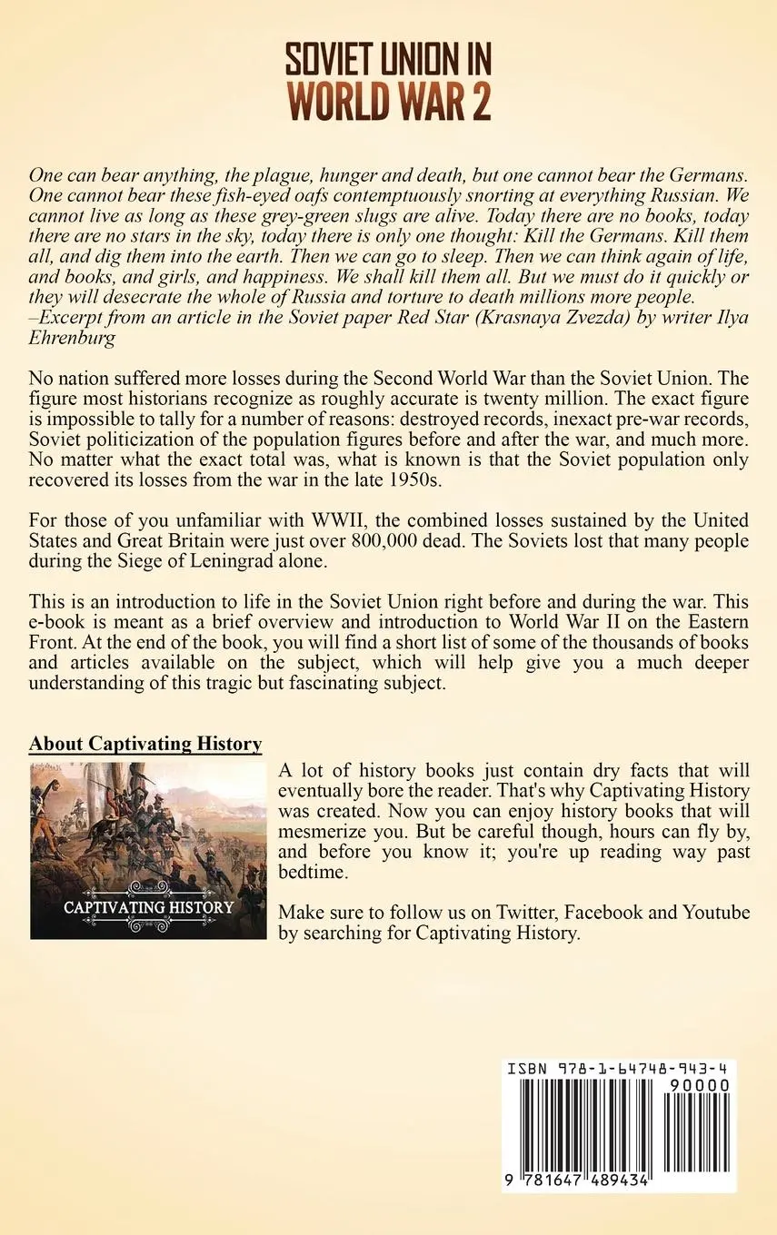 Rückseite: 9781647489434 | Soviet Union in World War 2 | Captivating History | Buch | Englisch