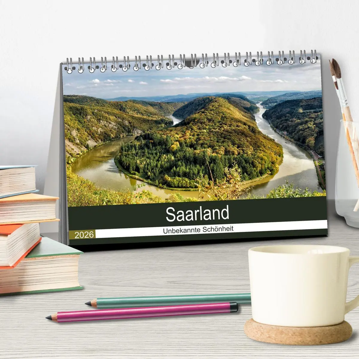 Bild: 9783516059434 | Saarland - unbekannte Schönheit (Tischkalender 2026 DIN A5 quer),...