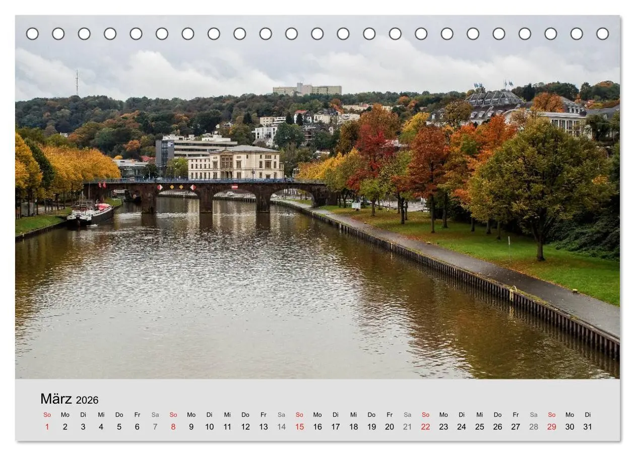 Bild: 9783516059434 | Saarland - unbekannte Schönheit (Tischkalender 2026 DIN A5 quer),...