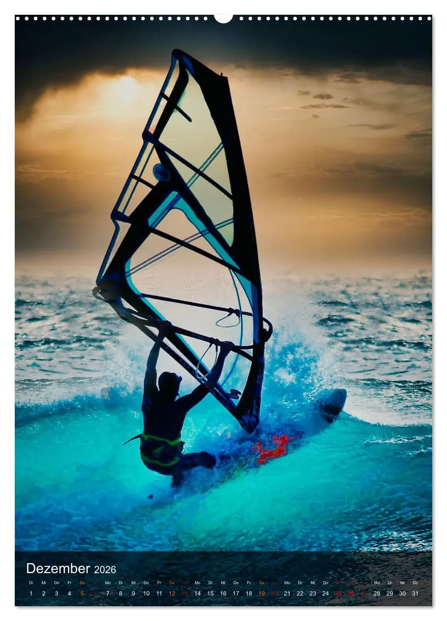Bild: 9783516369434 | Windsurfing - Wind und Wellen (Wandkalender 2026 DIN A2 hoch),...