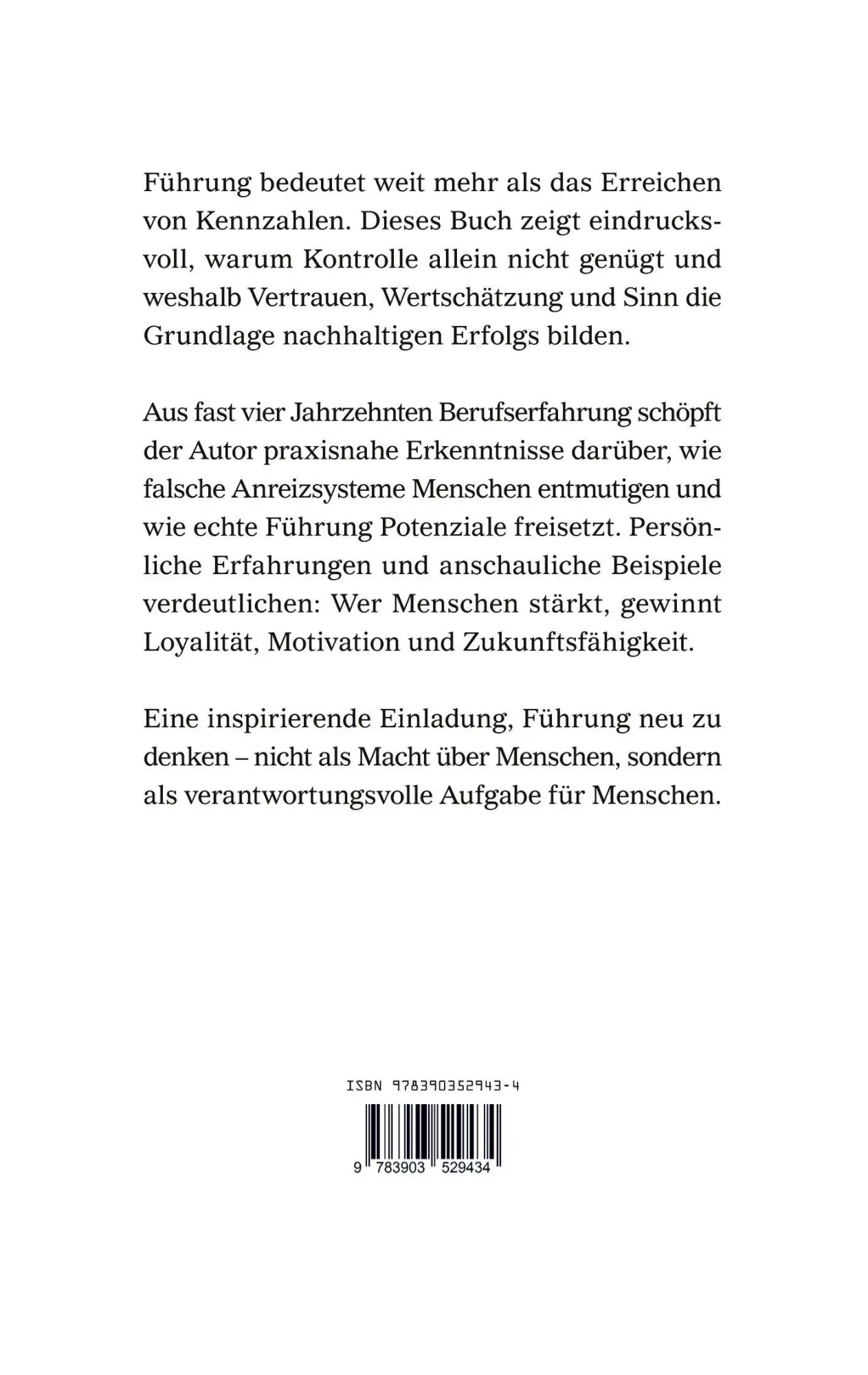 Rückseite: 9783903529434 | Führung in der Wirtschaft - Menschen entwickeln statt nur Zahlen...