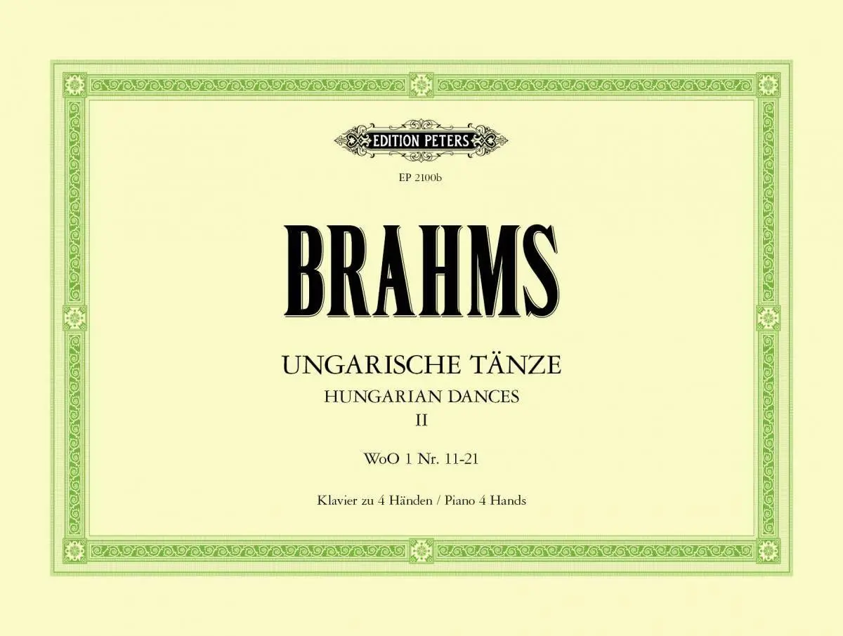 Cover: 9790014009434 | Hungarian Dances Woo 1 for Piano Duet | Nos. 11-21 | Johannes Brahms