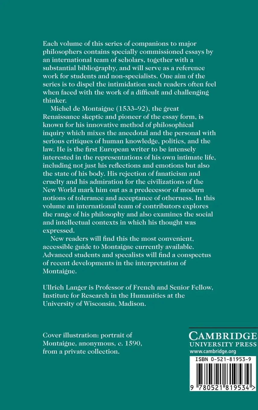 Rückseite: 9780521819534 | The Cambridge Companion to Montaigne | Ullrich Langer | Buch | 2007