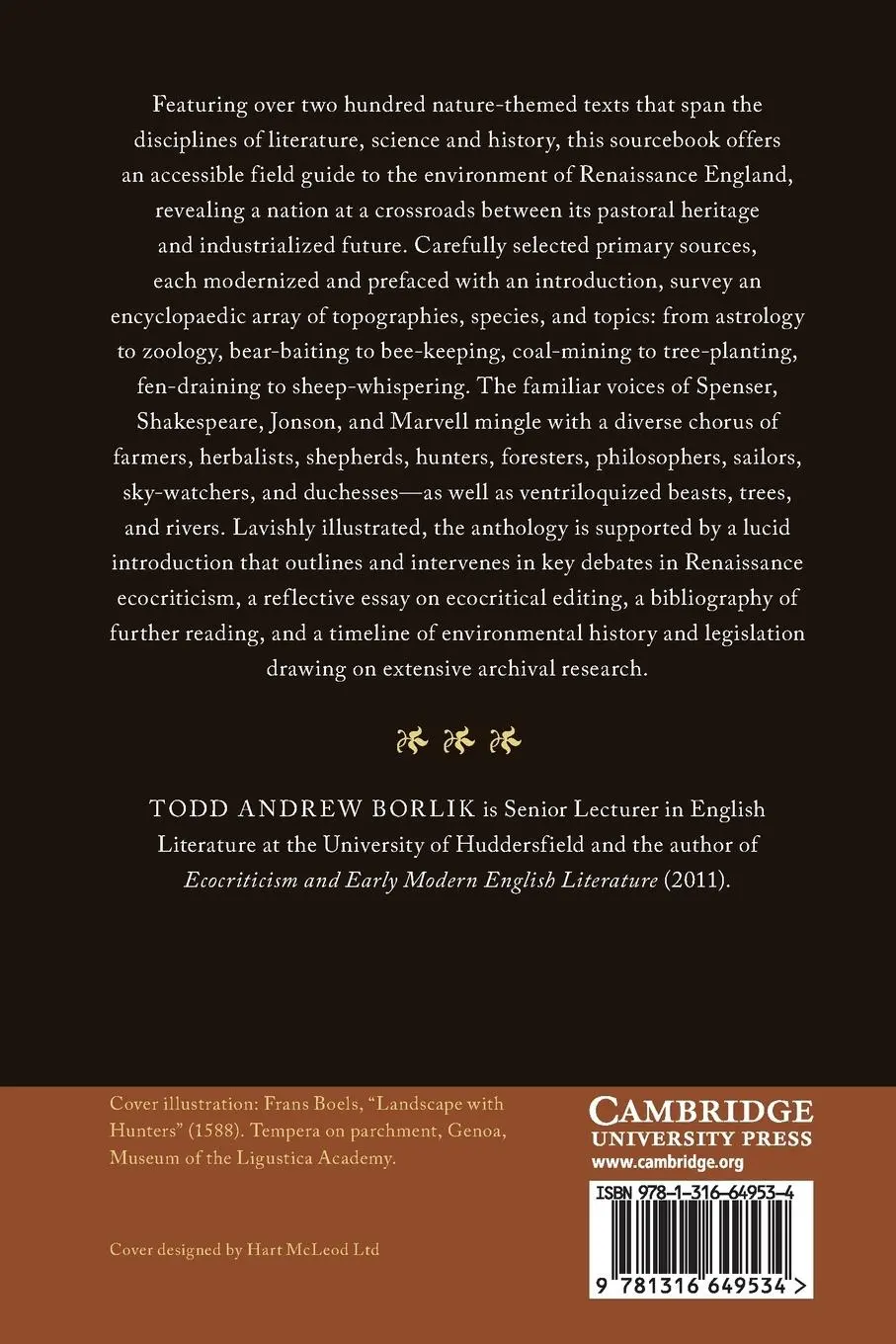 Rückseite: 9781316649534 | Literature and Nature in the English Renaissance | Todd Andrew Borlik