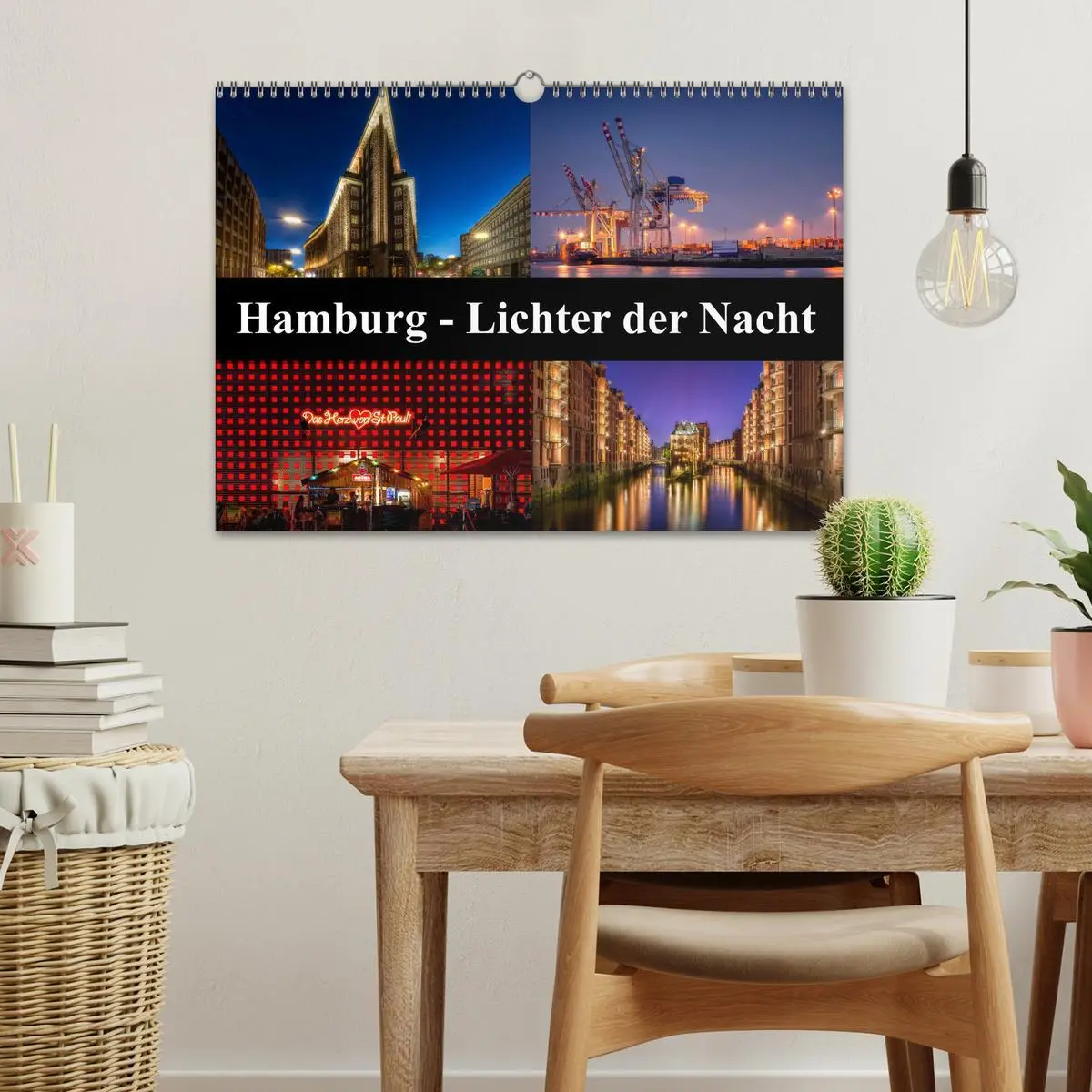 Bild: 9783516049534 | Hamburg - Lichter der Nacht (Wandkalender 2026 DIN A3 quer),...
