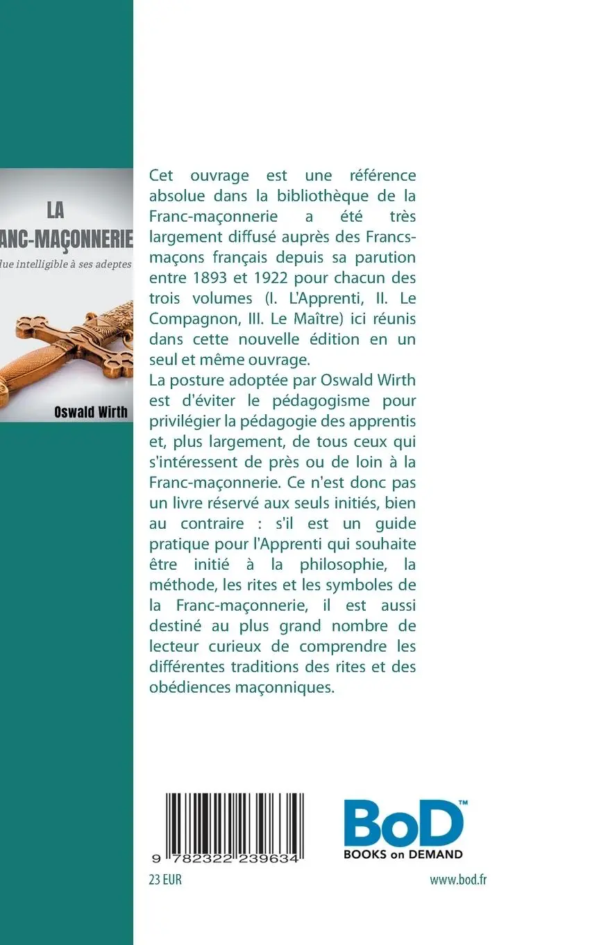 Rückseite: 9782322239634 | La Franc-maçonnerie rendue intelligible à ses adeptes | Oswald Wirth