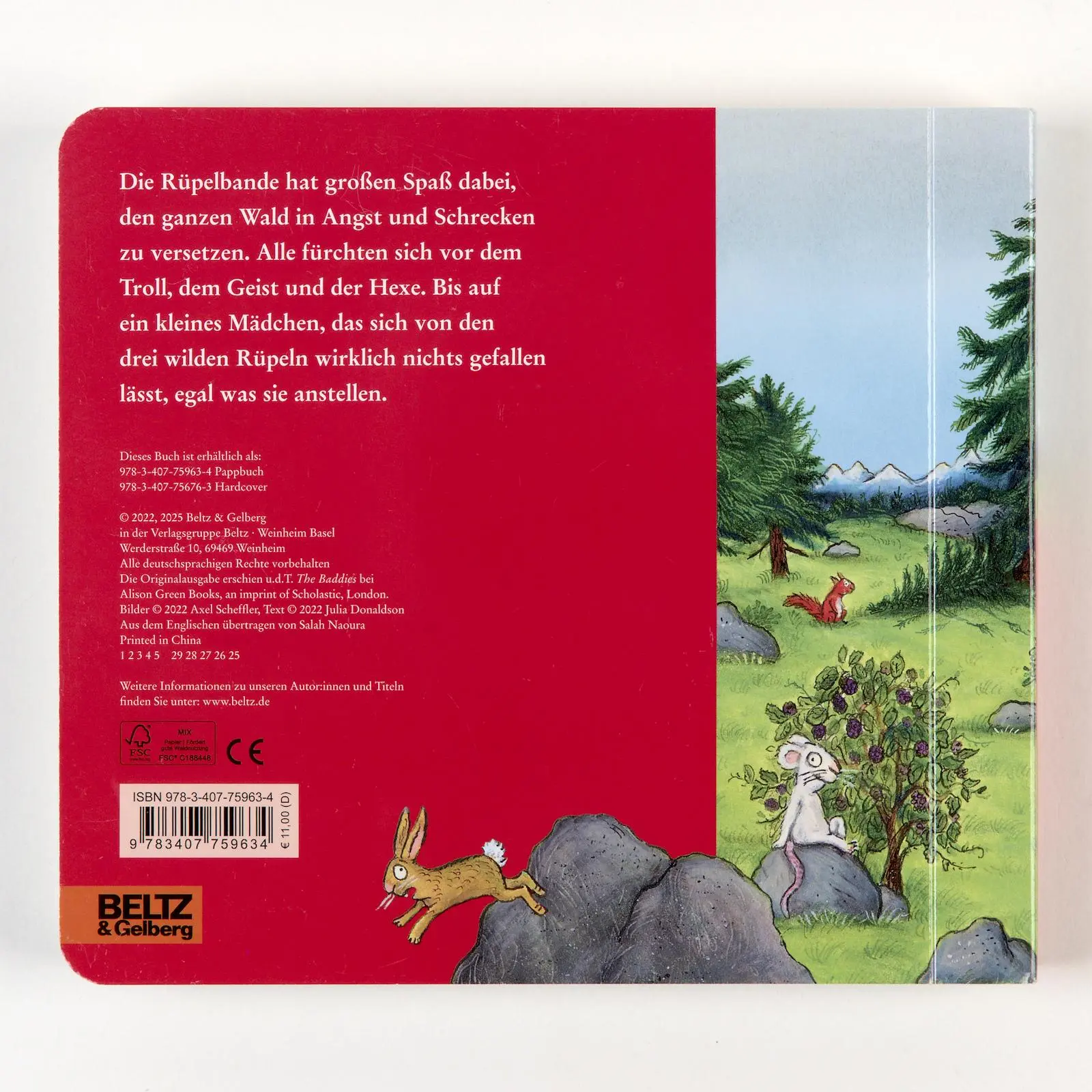 Rückseite: 9783407759634 | Die Rüpelbande | Axel Scheffler (u. a.) | Buch | 30 S. | Deutsch